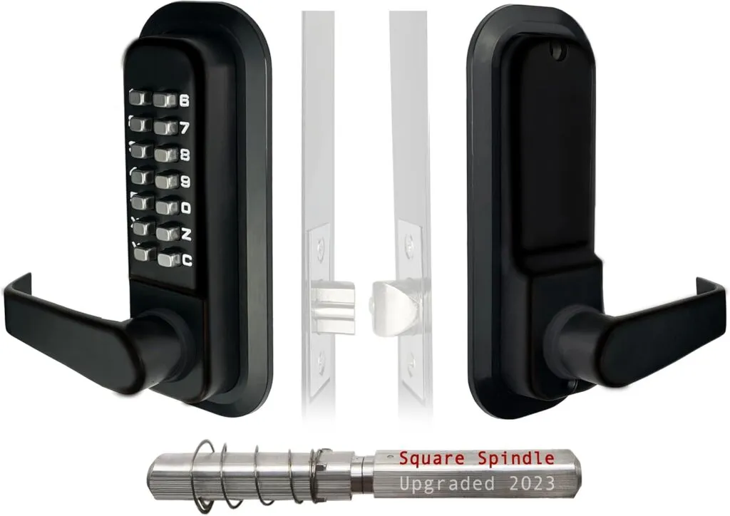 Mechanical push button door lock