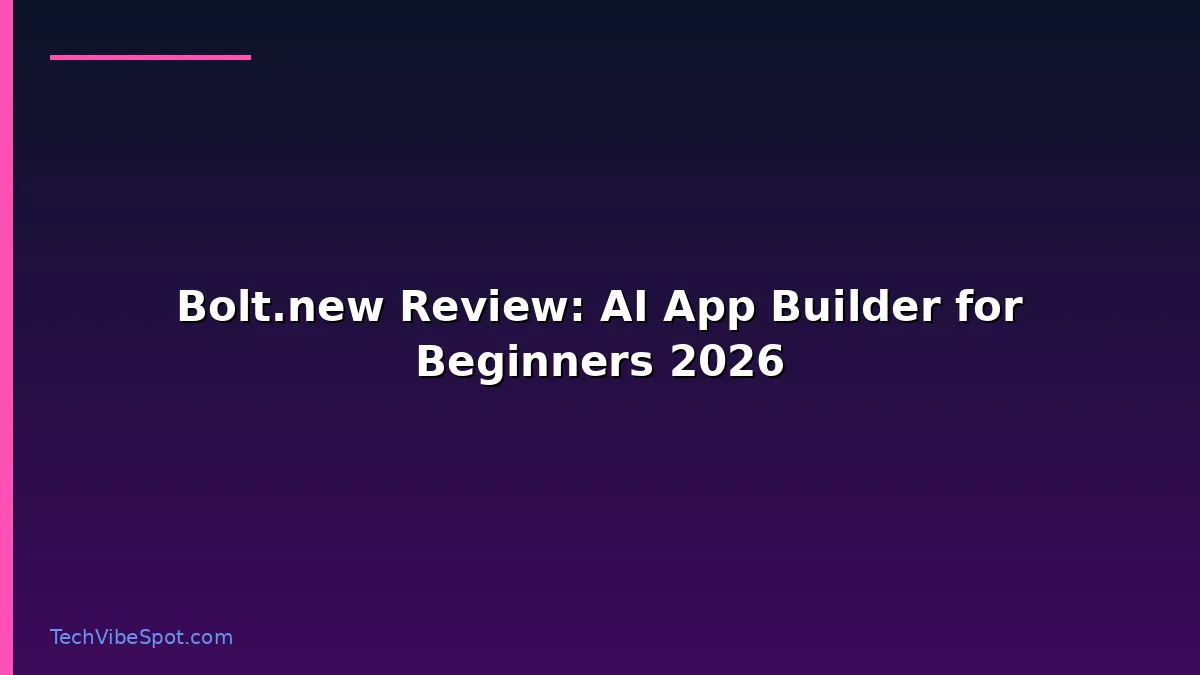 Bolt.new review hero: AI app builder for beginners in 2026