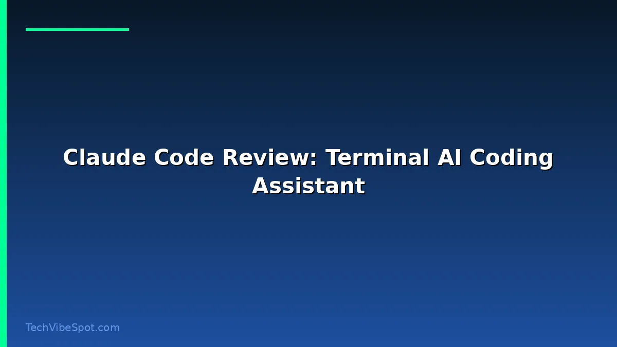 Claude Code review hero: terminal AI coding assistant and developer workflow