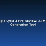 Google Lyria 3 Pro review hero: AI music generation with sound waves and studio aesthetic