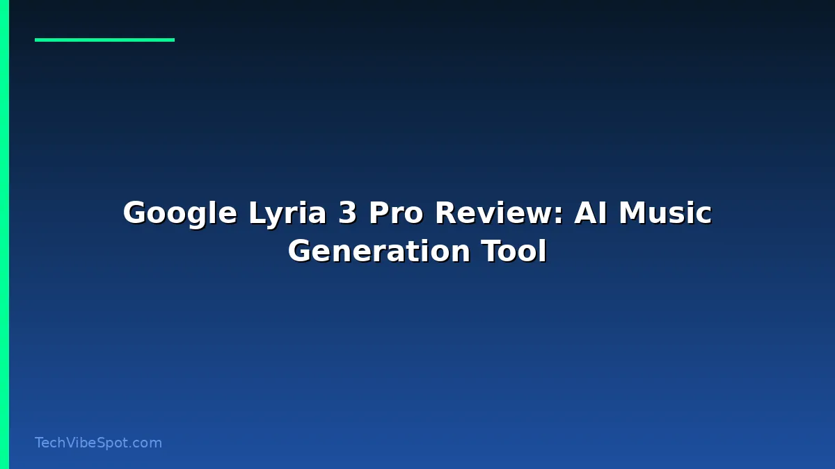 Google Lyria 3 Pro review hero: AI music generation with sound waves and studio aesthetic