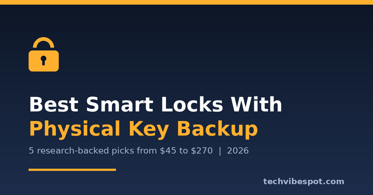 Best smart locks with physical key backup 2026 - five research-backed picks from $45 to $270