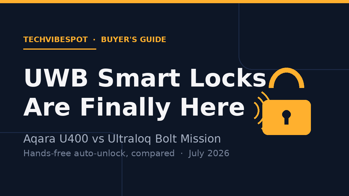 UWB Smart Locks Are Finally Here: Aqara U400 vs Ultraloq Bolt Mission, July 2026 comparison card
